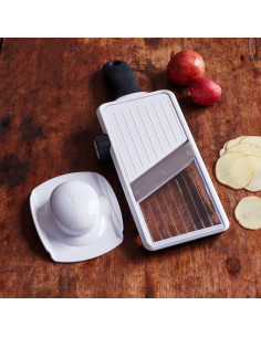 Mandolina de Mano OXO Blanca Ajustable Acero Inoxidable 2