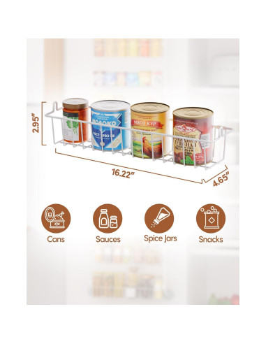 Estante Colgante LAMU 6 Niveles Blanco para Cocina y Despensa