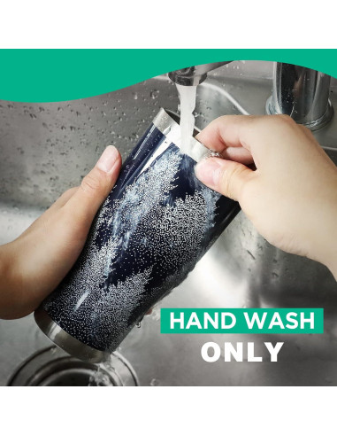 Vaso Navideño HAUSHOF 591ml Acero Inoxidable Aislado Azul