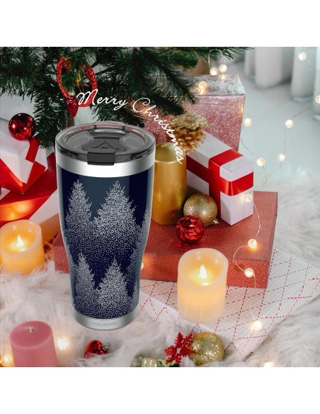 Vaso Navideño HAUSHOF 591ml Acero Inoxidable Aislado Azul