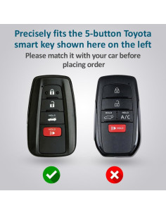 Cubierta de Llave de Silicona Autobase para Toyota 4 Botones 2