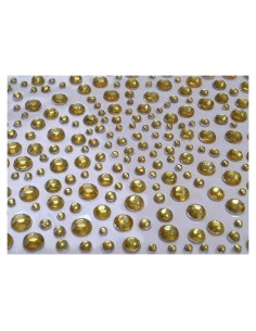 Gemas Rhinestone Autoadhesivas Doradas 325pcs 2-5mm