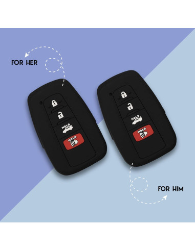 Cubierta de Llave de Silicona Autobase para Toyota 4 Botones