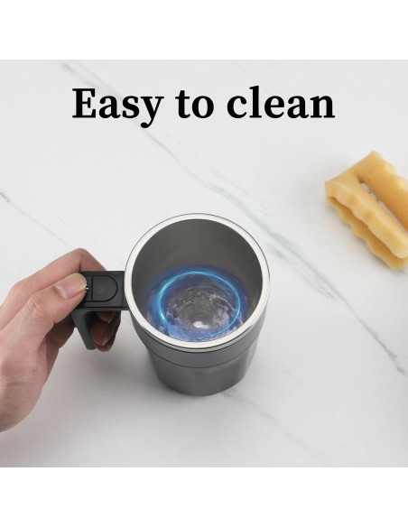 Taza de café auto mezcladora Mongdio 400ml con pantalla de temperatura