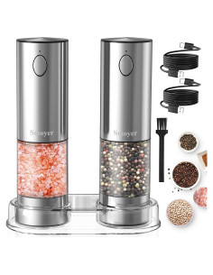 Juego de Molinillos Eléctricos de Sal y Pimienta Smoyer 100ml