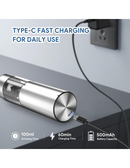 Juego de Molinillos Eléctricos de Sal y Pimienta Smoyer 100ml