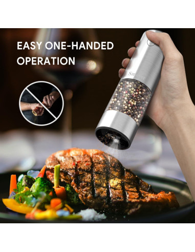 Juego de Molinillos Eléctricos de Sal y Pimienta Smoyer 100ml