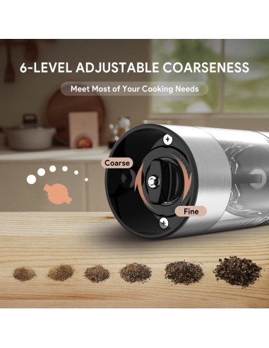 Juego de Molinillos Eléctricos de Sal y Pimienta Smoyer 100ml