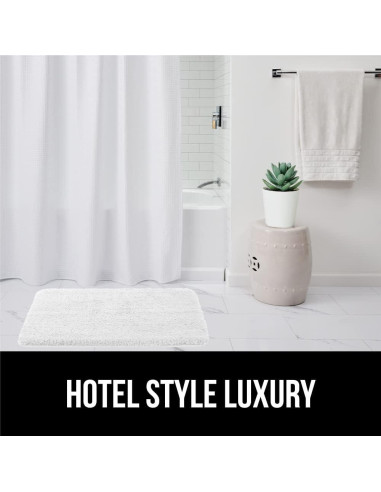 Cortina de Ducha Gorilla Grip Waffle 72x72cm Blanca Resistente