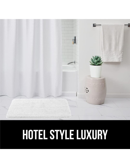 Cortina de Ducha Gorilla Grip Waffle 72x72cm Blanca Resistente