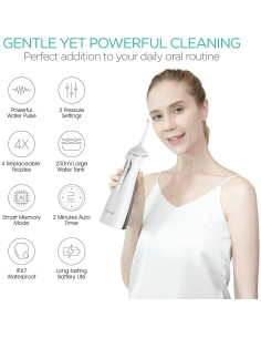 Irrigador Dental Inalámbrico VOYOR-HEALTH WF400 Gris 250ml 2