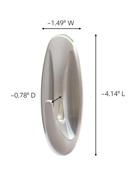Gancho de Pared Command Grande, Soporta 2.27 kg, Color Níquel