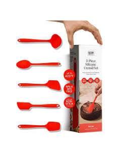 Set de Utensilios de Cocina GIR 5 Piezas Silicona Rojo Fuego