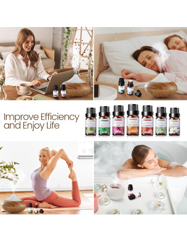 Conjunto de 26 Aceites Esenciales 10ml Nuanchu para Difusor