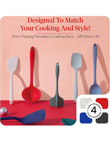 Set de Utensilios de Cocina GIR 5 Piezas Silicona Rojo Fuego