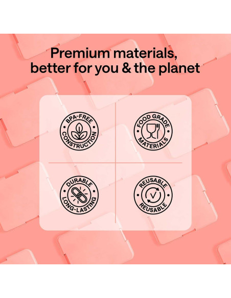 Caja Bento WONDER FAMILY Naranja 5 Compartimentos 690 ml