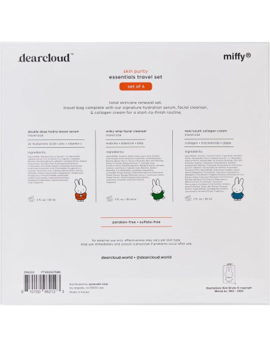 Set de Cuidado de Piel Coreano PUREUNBI de Viaje - 4 Piezas