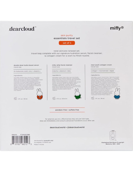 Set de Cuidado de Piel Coreano PUREUNBI de Viaje - 4 Piezas