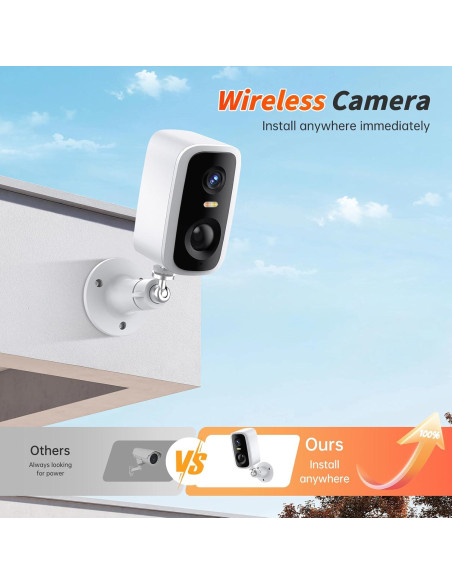 Cámara de Seguridad Inalámbrica Noahcam 2K HD Exterior WiFi