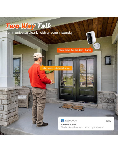 Cámara de Seguridad Inalámbrica Noahcam 2K HD Exterior WiFi