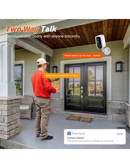 Cámara de Seguridad Inalámbrica Noahcam 2K HD Exterior WiFi