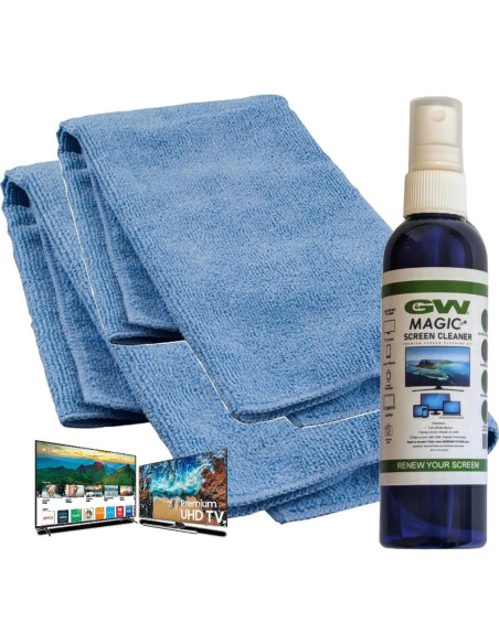 Kit Limpiador de Pantallas GW Max 2 en 1 con Paños Microfibra
