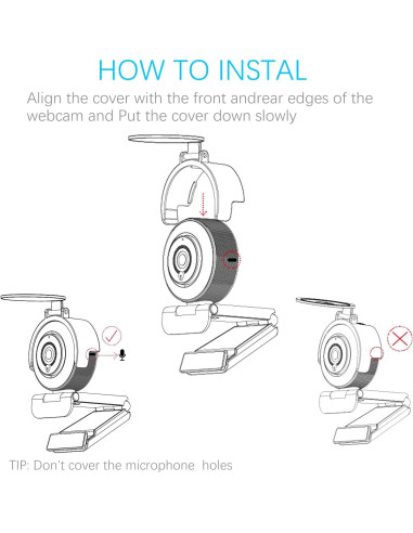 Cubierta de Webcam Angetube 96X - Obturador de Privacidad