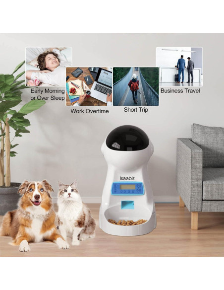 Comedero Automático Iseebiz 3L Programado con Grabadora Comedero Automático Iseebiz 3L Programado con Grabadora