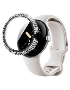 Funda Brillante con Diamantes para Google Pixel Watch - Negro