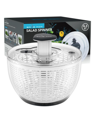 Centrifugadora de ensaladas Sonrisa Mamá 6.3 Qt blanca