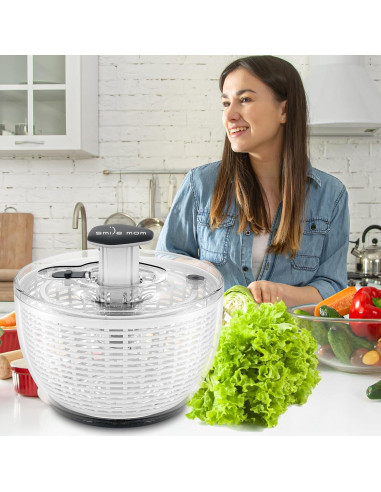 Centrifugadora de ensaladas Sonrisa Mamá 6.3 Qt blanca