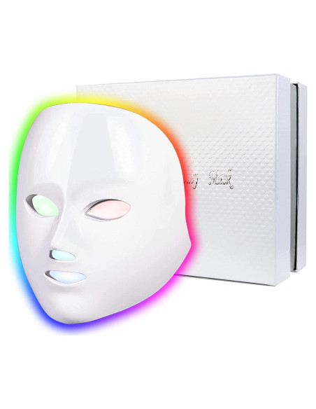 Máscara LED Terapia de Luz Roja SDKWDH 7 Colores 26.7x21.6cm
