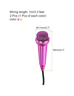Micrófono Mini Portátil MECCANIXITY 2 Pcs con Cubiertas 2