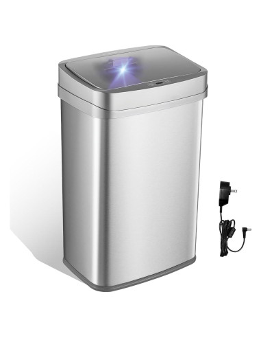 Cubo de Basura Automático Ninestars Nova 50L Acero Inoxidable