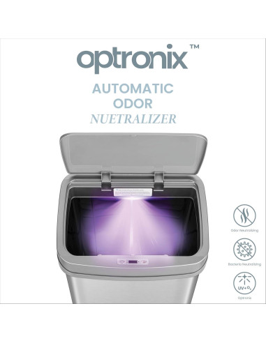 Cubo de Basura Automático Ninestars Nova 50L Acero Inoxidable