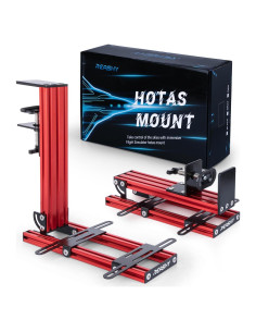 Soporte Hotas Reashy para Joystick Aluminio Rojo Ajustable