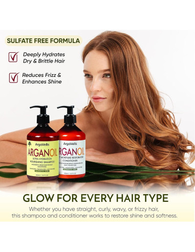 Juego de Champú y Acondicionador ArgaVellis 0.99kg - Hidratante