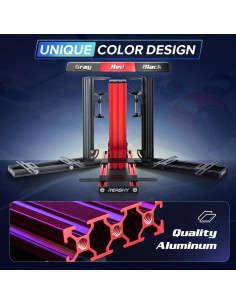 Soporte Hotas Reashy para Joystick Aluminio Rojo Ajustable 2