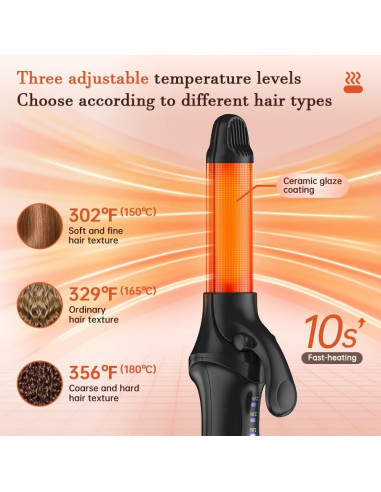 Plancha de Rizar Inalámbrica HCRTGAY 2 en 1 4000 mAh