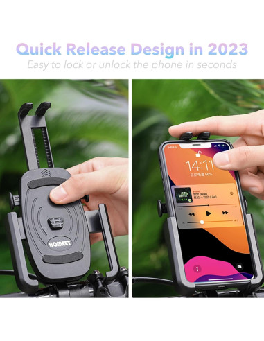 Soporte para Teléfono de Motocicleta Homeet, Aluminio, 360