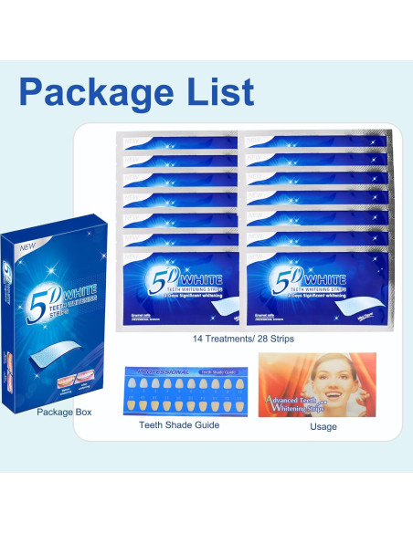 Kit de Tiras Blanqueadoras de Dientes Keepzi - 28 Piezas, Sin Sensibilidad