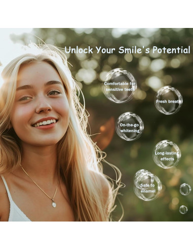 Kit de Tiras Blanqueadoras de Dientes Keepzi - 28 Piezas, Sin Sensibilidad