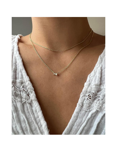 Collar Doble Capa Baño de Oro 14K PAVOI Minimalista