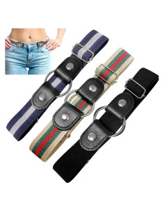 Cinturón Elástico Invisible Sin Hebilla para Mujeres y Hombres - Ajustable 46-100 cm