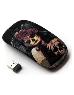 Ratón Inalámbrico Óptico KOOLmouse Calavera Rosa 2.4G