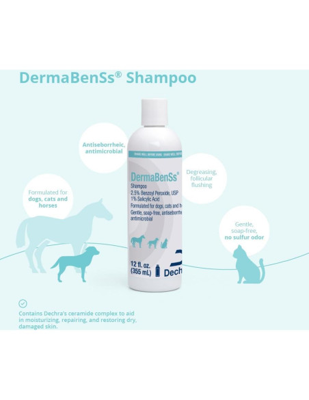 Champú DermaBenS para Perros, Gatos y Caballos 340g