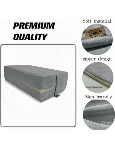 Almohada Bolster de Yoga NGT 50.8x30.5x15.2 cm Soporte Gris