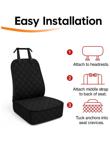 Funda de Asiento de Coche Fidozen SC2V1 Negra Impermeable Funda de Asiento de Coche Fidozen SC2V1 Negra Impermeable