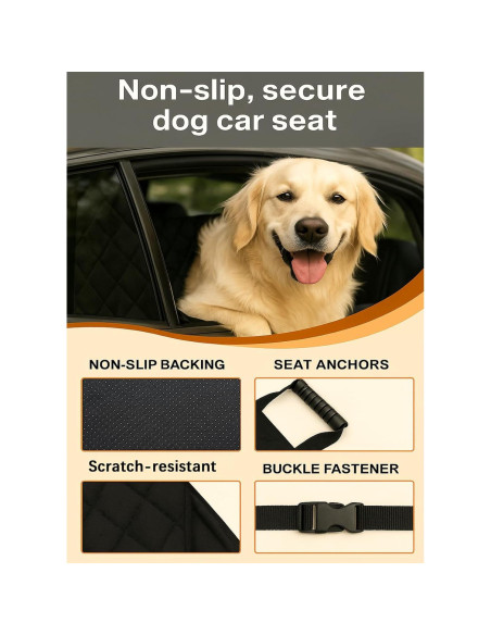 Funda de Asiento de Coche Fidozen SC2V1 Negra Impermeable Funda de Asiento de Coche Fidozen SC2V1 Negra Impermeable