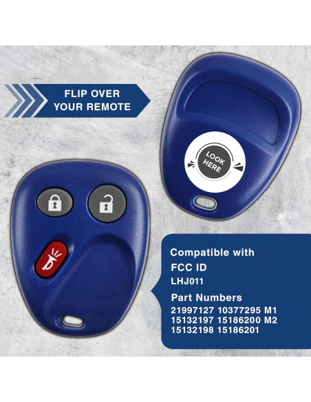 Control Remoto KeylessOption 2X para Cadillac y Chevrolet